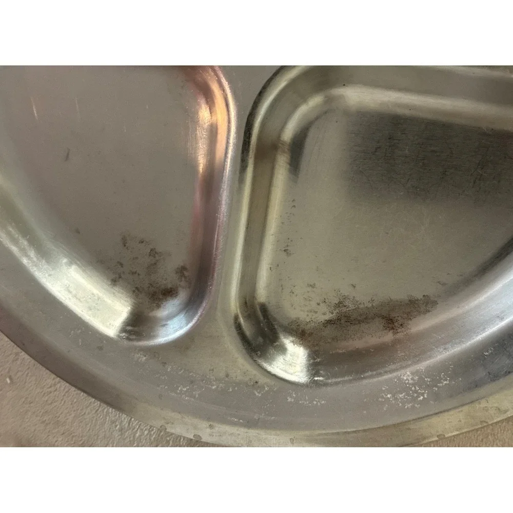 Vintage Compartment Food Tray Stainless Steel LA County Cafeteria Polar 11
